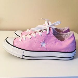 Pink Converse One Star Sneakers, Sz 6